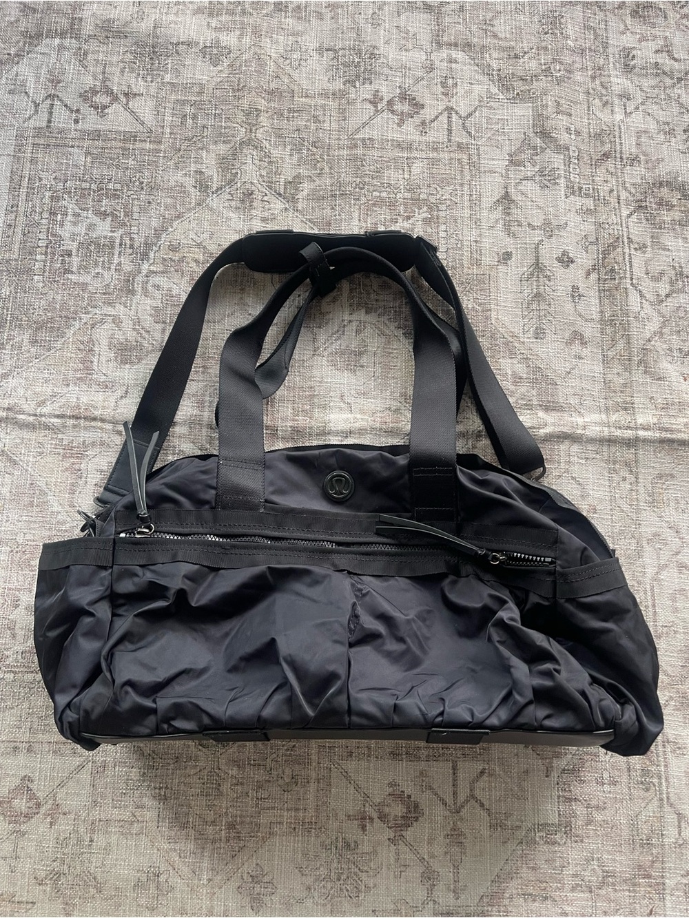 lululemon athletica Black Nylon Duffel Bag